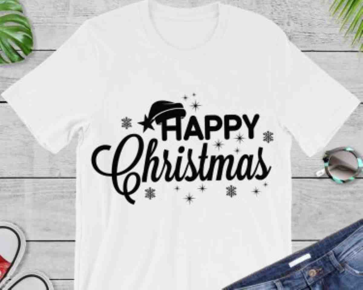 Happy Christmas SVG, Snowflake SVG, Merry Christmas SVG, Winter SVG, Modern Holiday, Cricut Files, Digital Download