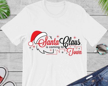 Santa Claus Is Coming To Town SVG, Merry Christmas SVG, Winter SVG, Santa SVG, Holiday SVG, Tshirt Design, Decals And Stickers, Cricut Files, Digital Download