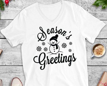 seasons greetings SVG, seasons greetings T-Shirt Design, christmas SVG, snow doll T-Shirt SVG, Cricut Files, Digital Download