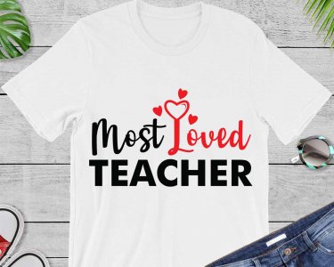 Most Loved Teacher SVG, Kindergarten SVG, Loved Teacher SVG, Tshirt Design, Decals And Stickers, Cricut Files, Digital Download