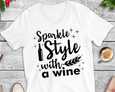 Sparkle Style With A Wine SVG, Wine SVG, Bottle Clip Art, SVG files for Silhouette/Decals/Stickers and Cricut files, Digital Download.