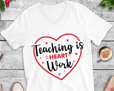 Teaching Is Heart Work SVG, Kindergarten SVG, Loved Teacher SVG, Heart SVG, SVG files for Silhouette/Decals/Stickers and Cricut files, Digital Download.