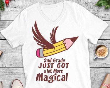 2nd Grade Just Got A lot More Magical SVG, School SVG, 2nd Grade SVG, Magical SVG, Flying Pencil, Pencil Clip Art, SVG Files For Silhouette, Decals And Stickers, Cricut Files, Instant Digital Download.