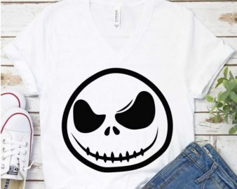 Halloween SVG, Creepy Face Clip Art, Happy Halloween, SVG Files For Silhouette, Decals And Stickers, Cricut Files, Instant Digital Download.