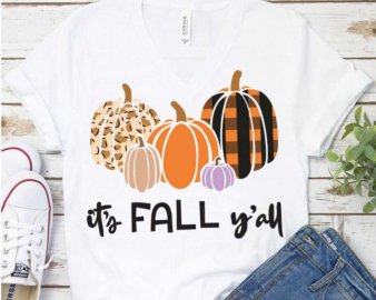I'ts Fall Y'all SVG, Fall SVG, Thanksgiving SVG, Autumn Season, Harvest Festival, Pumpkin Clip Art, SVG Files For Silhouette, Decals And Stickers, Cricut Files, Instant Digital Download.