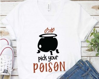 Pick Your Poison SVG, Cauldron SVG, Happy Halloween, SVG Files For Silhouette, Decals And Stickers, Cricut Files, Instant Digital Download.