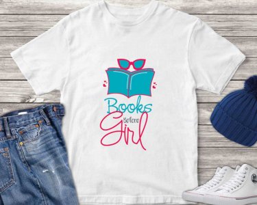 Book Before Girl SVG, Book SVG, Glasses SVG, SVG Files For Silhouette, Decals And Stickers, Cricut Files, Instant Digital Download.