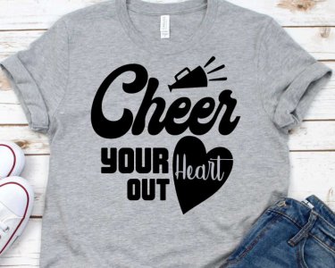 Cheer SVG, SVG, Cheer Your Heart Out, Heart SVG, Cricut Files