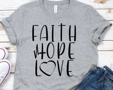 Faith Hope Love SVG, Faith SVG, Religious SVG, Heart SVG, SVG Files For Silhouette, Decals And Stickers, Cricut Files, Instant Digital Download.