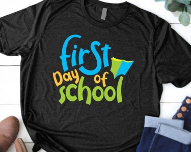 First Day Of School SVG, Back to School SVG, Happy First Day, SVG Files For Silhouette, Decals And Stickers, Cricut Files, Instant Digital Download.