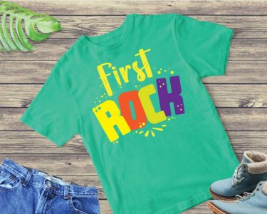 First Rock SVG, SVG Files For Silhouette, Decals And Stickers, Cricut Files, Instant Digital Download.
