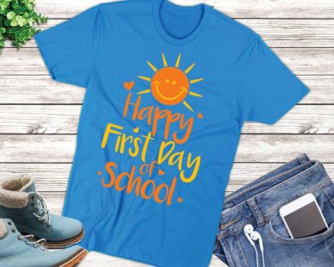 First Day Of School SVG, Back to School SVG, Happy First Day SVG, Sun Clip Art, SVG Files For Silhouette, Decals And Stickers, Cricut Files, Instant Digital Download.