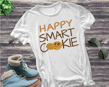Happy Smart Cookie, Cookie Clip Art, SVG Files For Silhouette, Decals And Stickers, Cricut Files, Instant Digital Download.