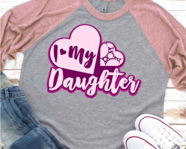 I Love My Daughter SVG, Daughter SVG, Love SVG, Heart Clip Art, SVG Files For Silhouette, Decals And Stickers, Cricut Files, Instant Digital Download.