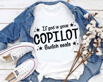 If God Is Your Co Pilot Switch Seats SVG, Faith SVG, Tshirt Design, Decals And Stickers, Cricut Files, Digital Download