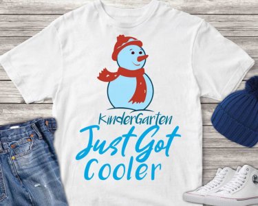Kindergarten Just Got Cooler SVG, Kindergarten SVG, Snow Man Clip Art, SVG Files For Silhouette, Decals And Stickers, Cricut Files, Instant Digital Download.
