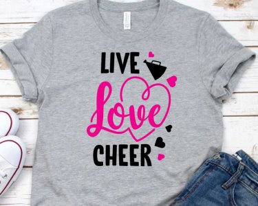 Live Love Cheer SVG, Love SVG, Cheer SVG, SVG Files For Silhouette, Decals And Stickers, Cricut Files, Instant Digital Download.