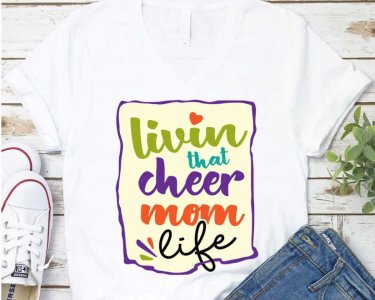 Living That Cheer Mom Life SVG, Cheer SVG, Mom SVG, SVG Files For Silhouette, Decals And Stickers, Cricut Files, Instant Digital Download.