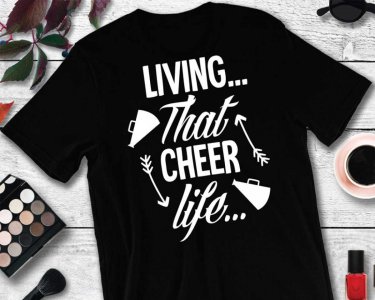 Living That Cheer Mom Life SVG, Cheer SVG, Mom SVG, SVG Files For Silhouette, Decals And Stickers, Cricut Files, Instant Digital Download.