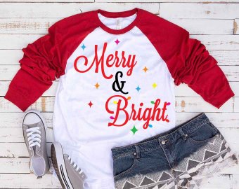 Merry and Bright SVG, Merry Christmas SVG, Winter SVG, Holiday SVG, Cricut Files, Digital Download