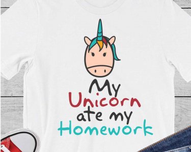 My Unicorn Ate My Homework SVG, SVG Files For Silhouette, Decals And Stickers, Cricut Files, Instant Digital Download.