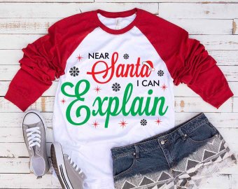 Near Santa I Can Explain SVG, Christmas SVG, Winter SVG, Modern Holiday, Cricut Files, Digital Download