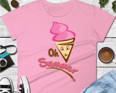 Oh Summer SVG, Ice Cream SVG, Cartoon SVG, Summer Season, SVG Files For Silhouette, Decals And Stickers, Cricut Files, Instant Digital Download.