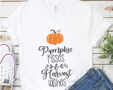 Pumpkin Kisses And Harvest Wishes SVG, Thanksgiving SVG, Autumn SVG, Fall Season, Harvest Festival, Pumpkin Clip Art, SVG Files For Silhouette, Decals And Stickers, Cricut Files, Instant Digital Download.