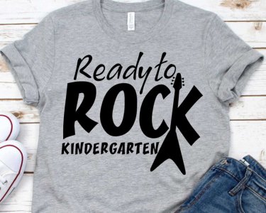 Ready To Rock Kindergarten SVG, Kindergarten SVG, First Day Of School SVG, Guitar Clip Art, SVG Files For Silhouette, Decals And Stickers, Cricut Files, Instant Digital Download.