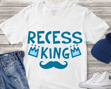 Recess King SVG, Kids SVG, SVG Files For Silhouette, Decals And Stickers, Cricut Files, Instant Digital Download.