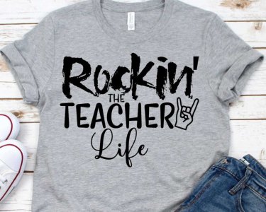 Rocking The teacher Life SVG, Teacher SVG, SVG Files For Silhouette, Decals And Stickers, Cricut Files, Instant Digital Download.