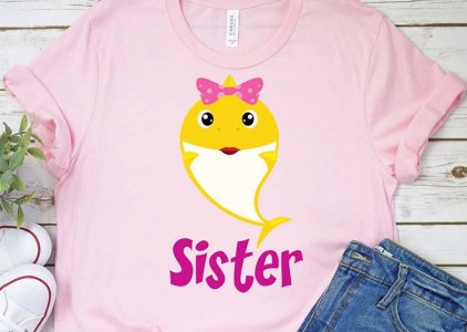 Shark Sister SVG, Shark SVG, Cricut Files, Digital Download