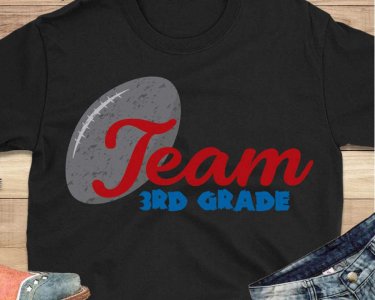 Team 3rd Grade SVG, 3rd Grade SVG, Football SVG, Sports SVG, SVG Files For Silhouette, Decals And Stickers, Cricut Files, Instant Digital Download.