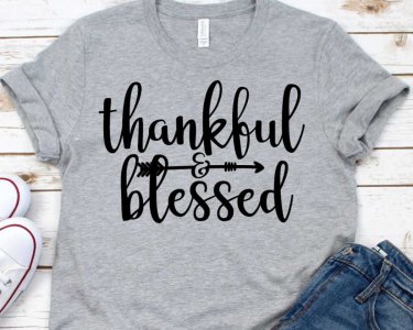Thankful & Blessed SVG, Inspirational Quote, Faith SVG, SVG Files For Silhouette, Decals And Stickers, Cricut Files, Instant Digital Download.