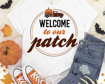 Welcome To Our Patch SVG, Thanksgiving SVG, Autumn SVG, Fall Season SVG, Pumpkin SVG, Harvest Festival, SVG files for Silhouette/Decals/Stickers and Cricut files, Digital Download.