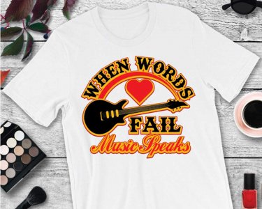 When Words Fail SVG, Guitar SVG, Music SVG, Music Quote, Guitar Lover, SVG Files For Silhouette, Decals And Stickers, Cricut Files, Instant Digital Download.