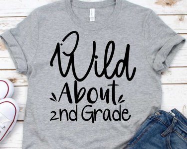 Wild About 2nd Grade SVG, First Day Of School, Back To School SVG, SVG Files For Silhouette, Decals And Stickers, Cricut Files, Instant Digital Download.