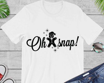 Oh Snap SVG, Gingerbread Man SVG, Merry Christmas SVG, Winter SVG, Holiday SVG, Cricut Files, Digital Download