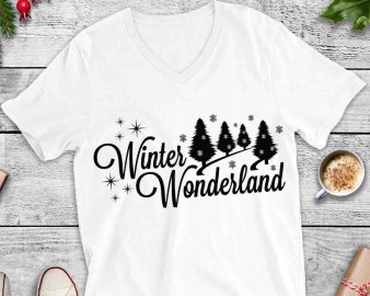 Winter Wonderland, Merry Christmas SVG, Winter SVG, Modern Holiday, Cricut Files, Digital Download
