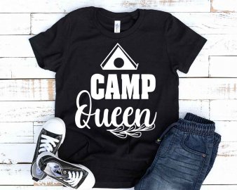 Camp queen svg, Camp queen t-shirt svg, Camp queen clip art, Cricut Files, Decals And Stickers, Instant Download