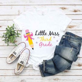 Little miss svg, Little miss first grade svg, Little miss preschool svg, Little miss t-shirt design, Cricut Files, Decals And Stickers, Instant Download