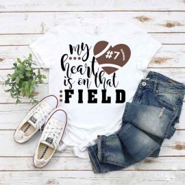 My heart is on that field svg, My heart is on that field t-shirt svg, My heart is on that field clip art, Cricut Files, Decals And Stickers, Instant Download