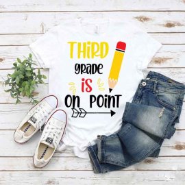 Third grade is on point svg, Third grade is on point t-shirt svg, Third grade is on point clip art, Cricut Files, Decals And Stickers, Instant Download