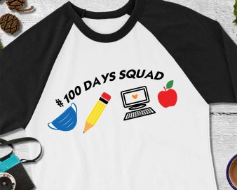 100 days squad svg, 100 days squad cut file, 100 days squad clip art, Squad svg, Cricut Files, Silhouette Files, Digital Download
