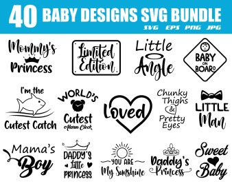 Baby design SVG bundle, New to the crew SVG, I wake up the cute SVG, Baby on board SVG, Cricut Files, Instant Download
