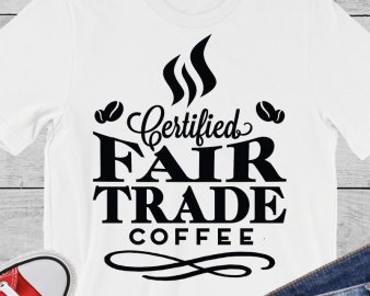 Certified Fair Trade Coffee svg, coffee svg, trade svg, dxf Cutting files