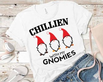 Chillin with my gnomies svg, Chillin with my gnomies cut file, Chillin with my gnomies clip art, Christmas svg, Gnomies svg, Cricut Files, Silhouette Files, Digital Download