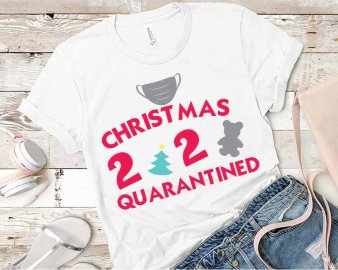 Christmas Quarantined SVG, Christmas SVG, Holiday SVG, Cricut Files, Silhouette Files, Digital Download