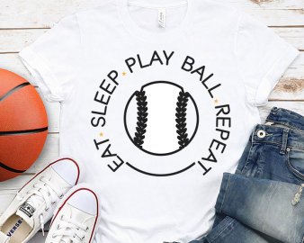 Eat sleep play ball repeat svg, Eat sleep play ball repeat clipart, Eat sleep play ball repeat cut file, Sport svg, Cricut Files, Digital Download