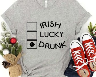 Irish Lucky Drunk SVG, Saint Patrick's Day SVG, Holiday SVG, Silhouette Cut Files, Clover Clip Arts, Cricut Files, Digital Download